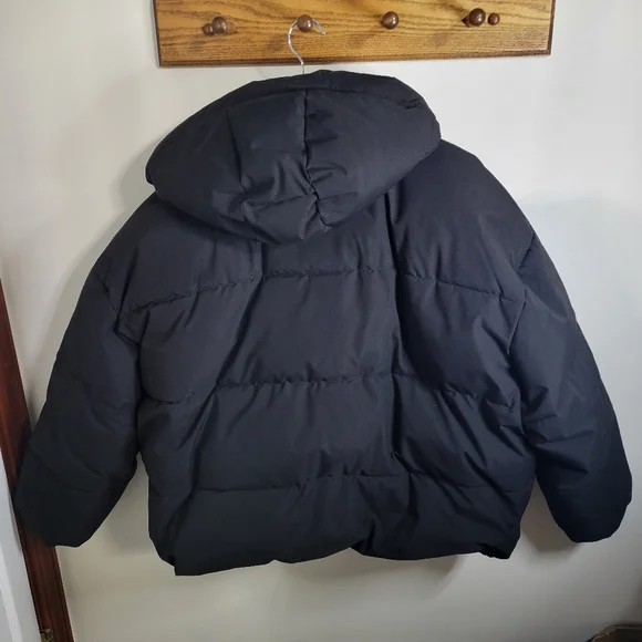 Sebby Women's Black Puffer Jacket w/ Faux Fur Lining, Size 3X - Picture 3 of 7